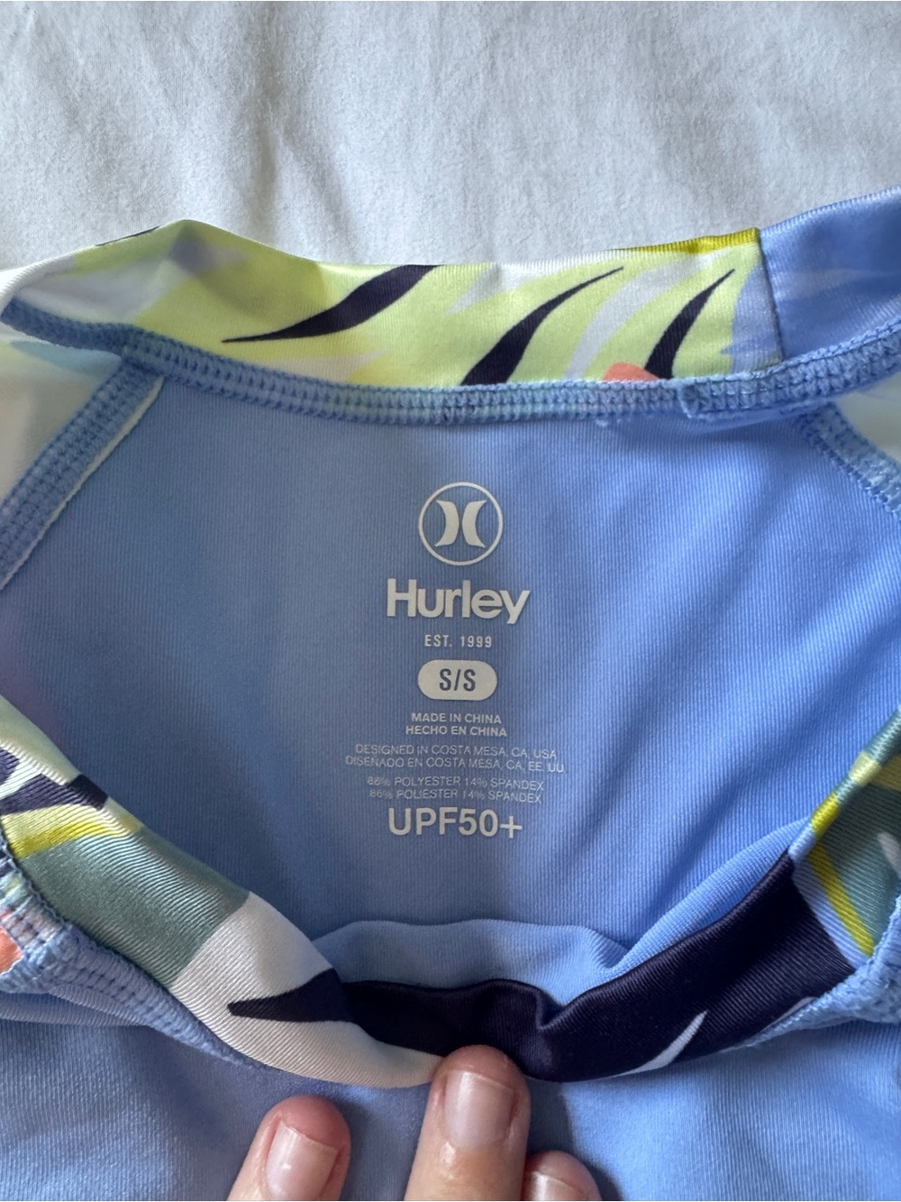 Floral Hurley Rash Guard - Picture 3 of 5